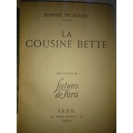 livre la cousine bette