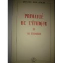 livre primauté de l'éthique