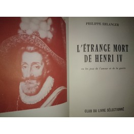 livre l'étrange mort de henri IV